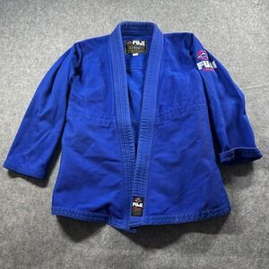 Fuji BJJ Gi Kimono Jacket Unisex Size A0 Blue Single Weave Martial Arts Training